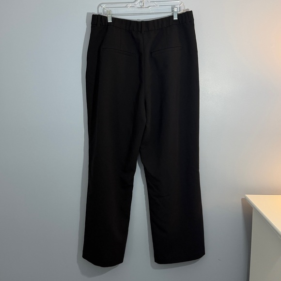 Abercrombie & Fitch Black Sloane Tailored Wide-Leg Pants Curve Love SZ 33/16 R - Picture 5 of 11